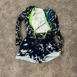 Zip up hoodie set Zumba